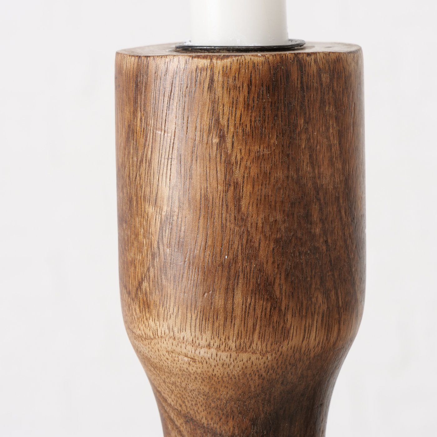 Mango Wood Candle Holders - Set of 2