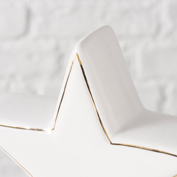 White Ceramic Star Ornament