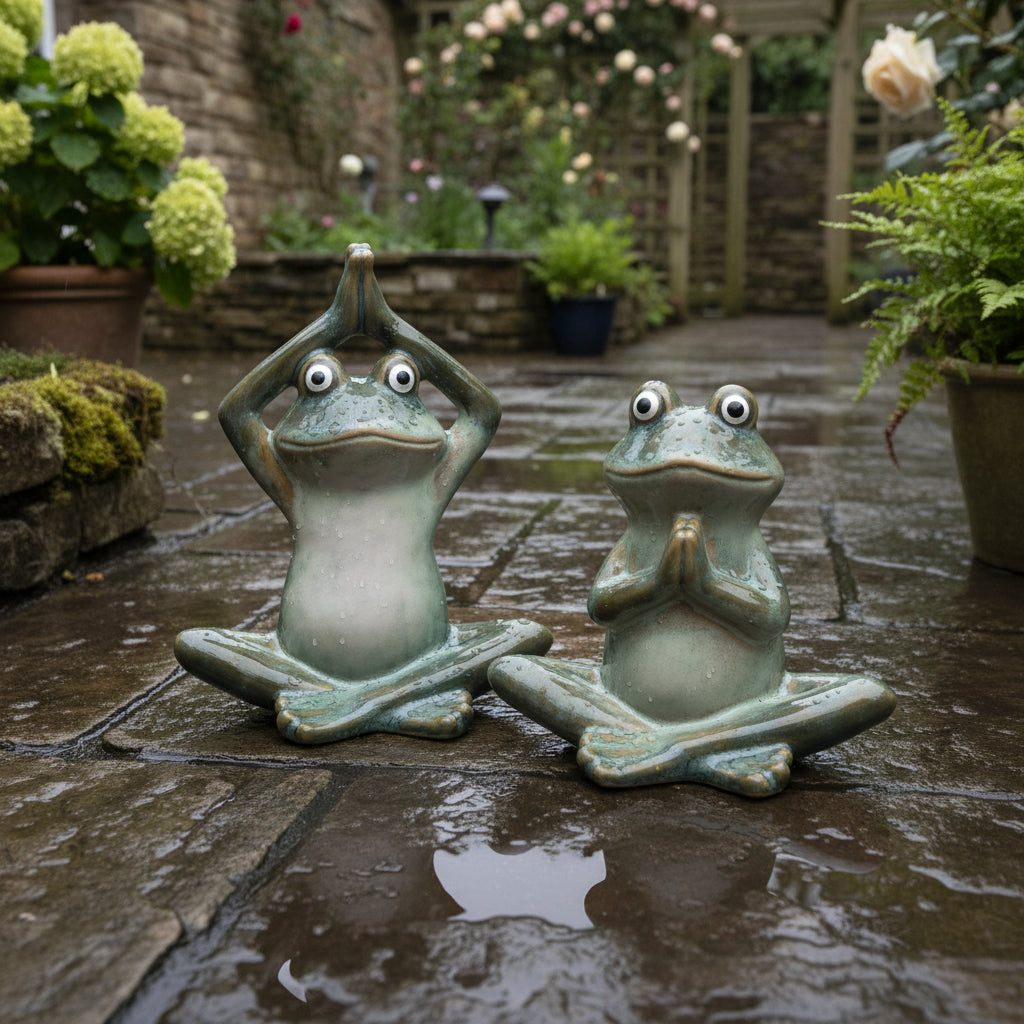 Small Ceramic Garden Frogs