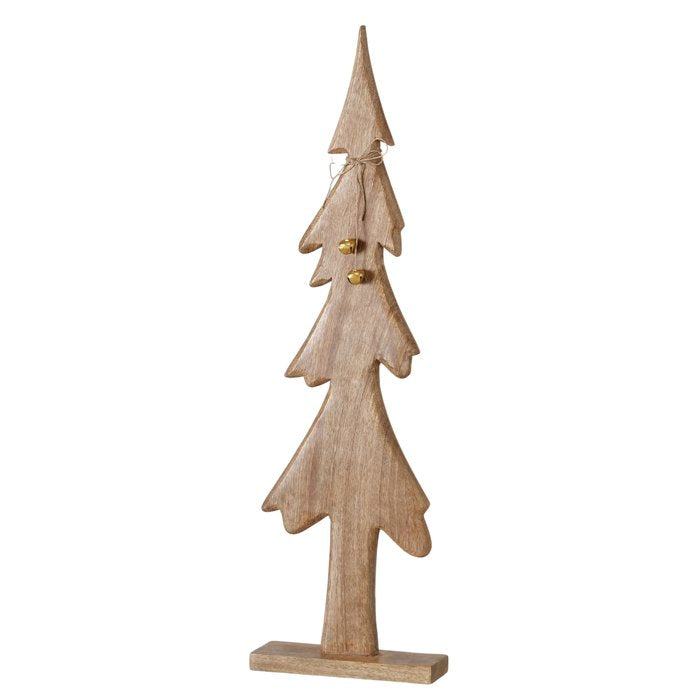 Large Mango Wood Christmas Trees with Bells