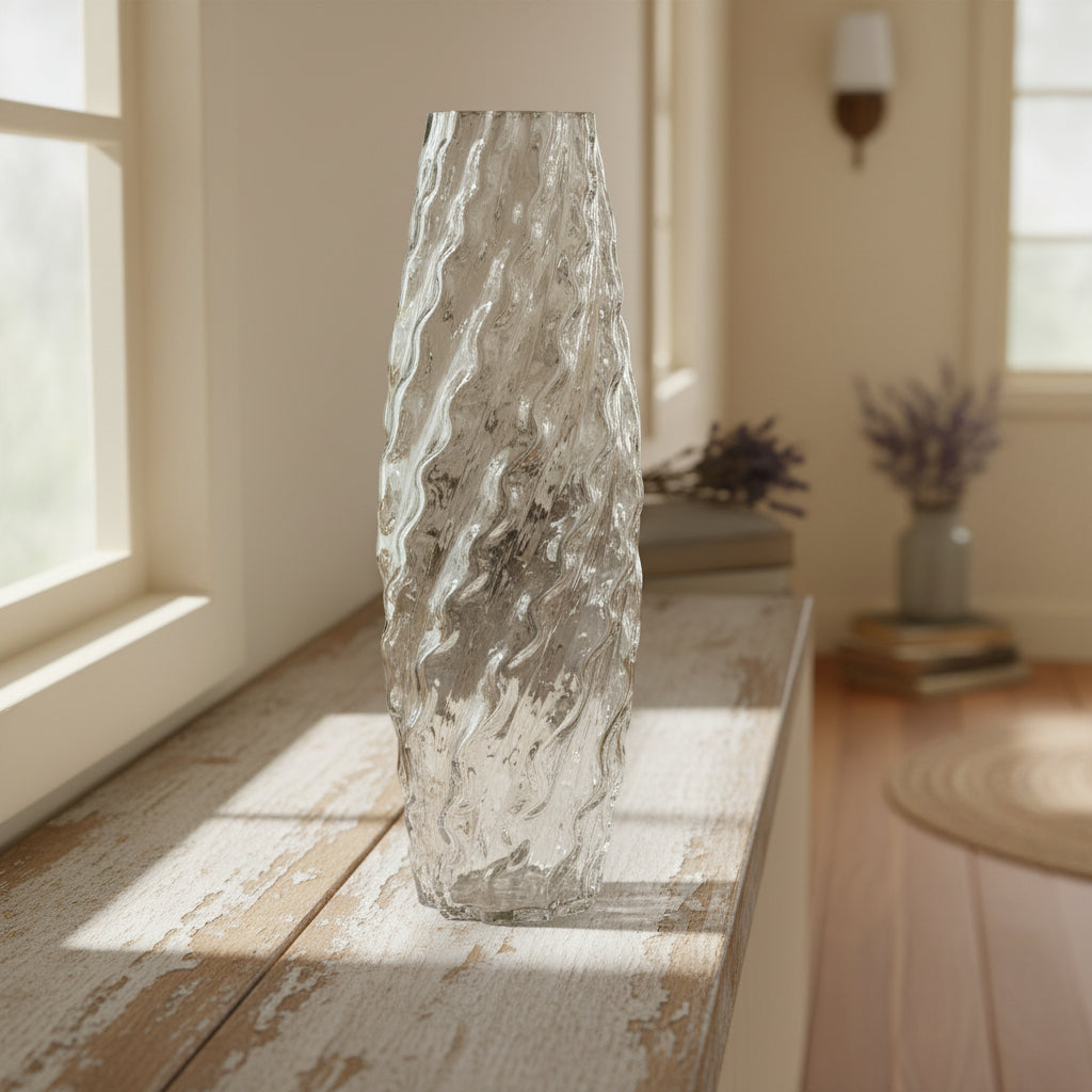 Textured Glass Vase