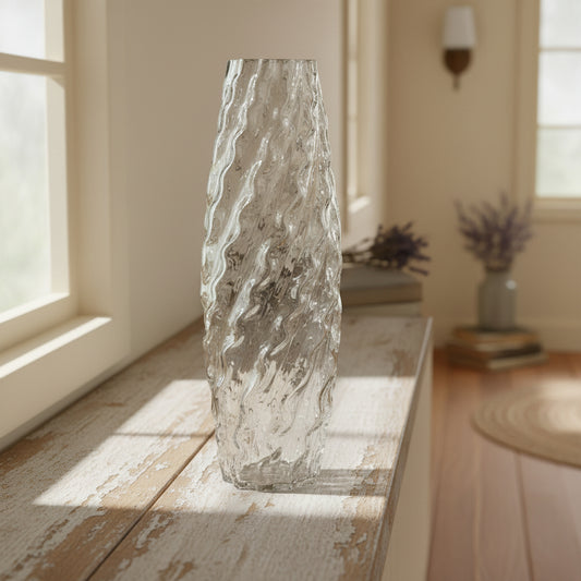 Textured Glass Vase