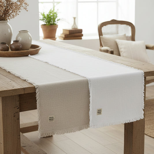 Cotton Table Runners - Neutrals