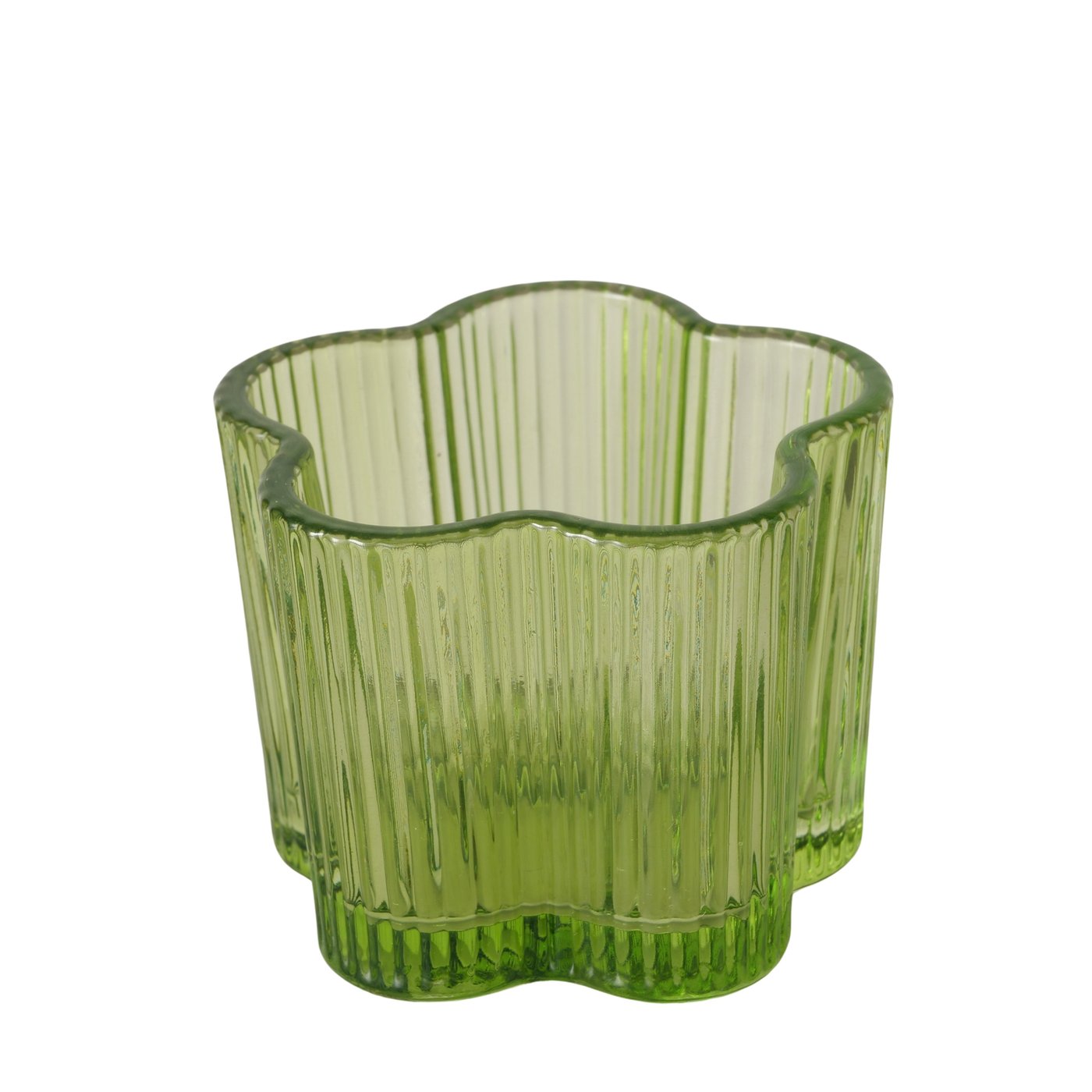 Glass Flower Shaped Tealight Holders