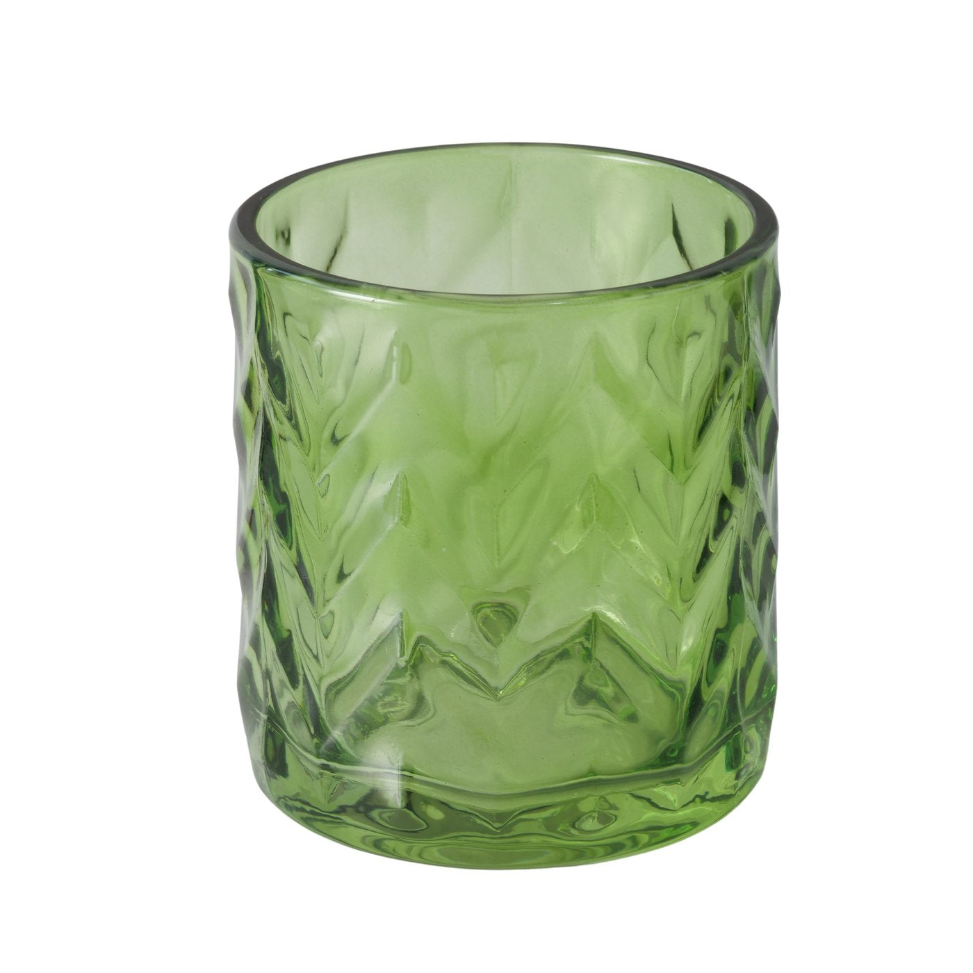 Green Glass Candle Holders
