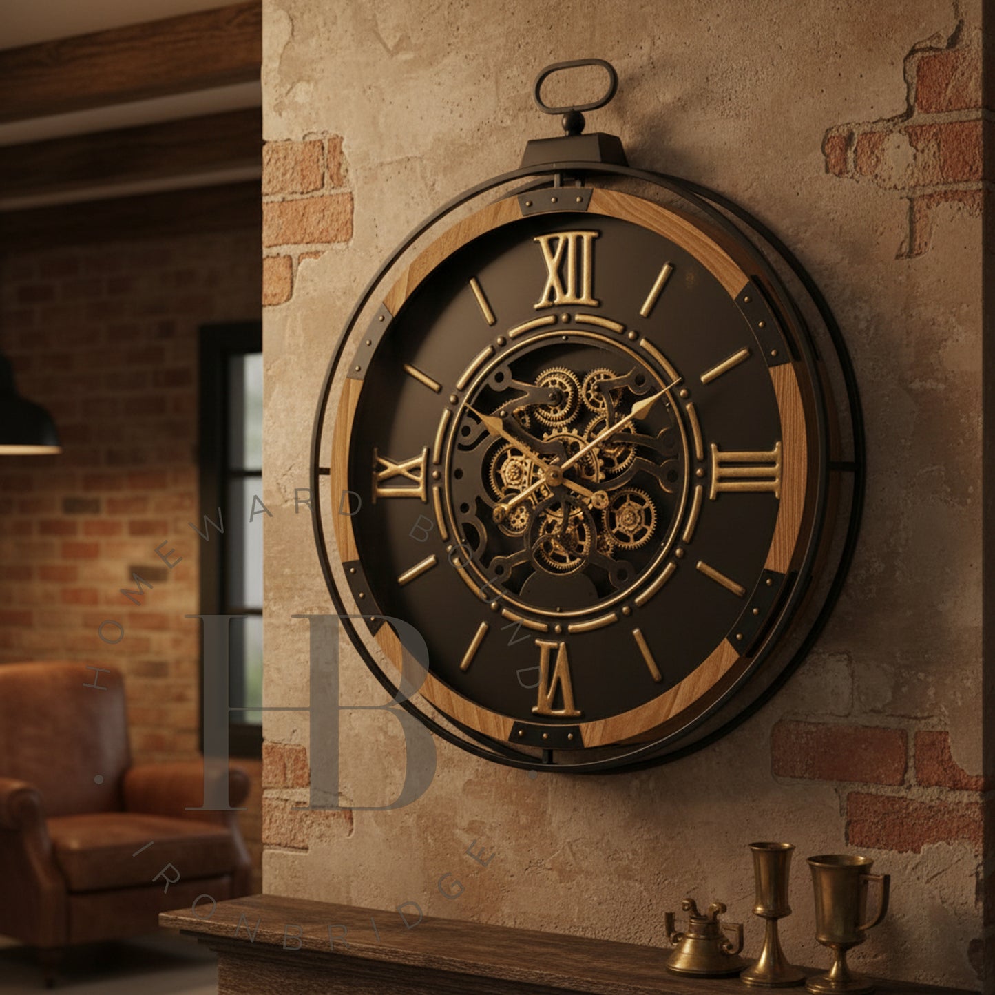 Giant Cog Wall Clock