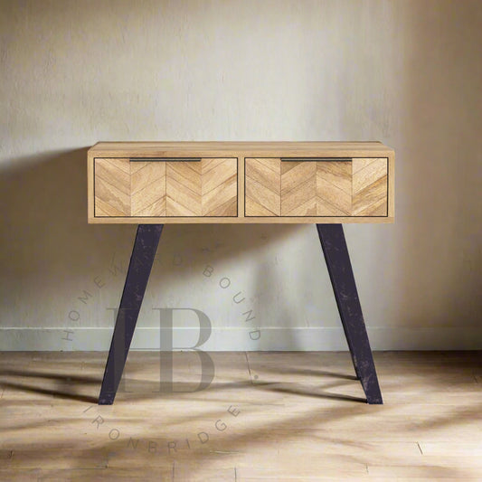 Herringbone Console Table