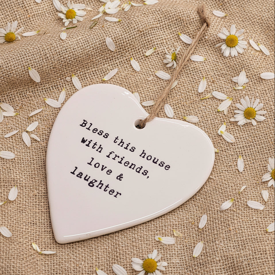 Ceramic Heart - Bless this house...