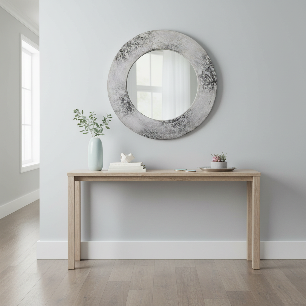 Stoneware Pottery Mirror -81cm