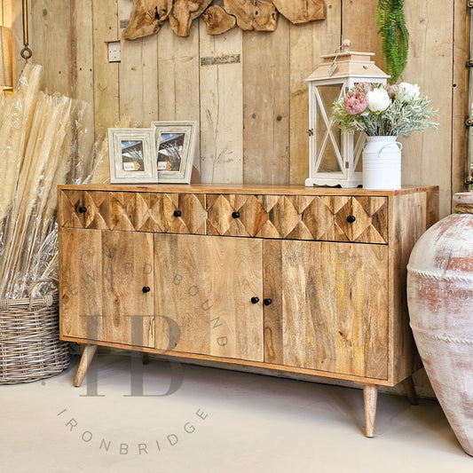 HB Bespoke - Hex Mango Triple Sideboard
