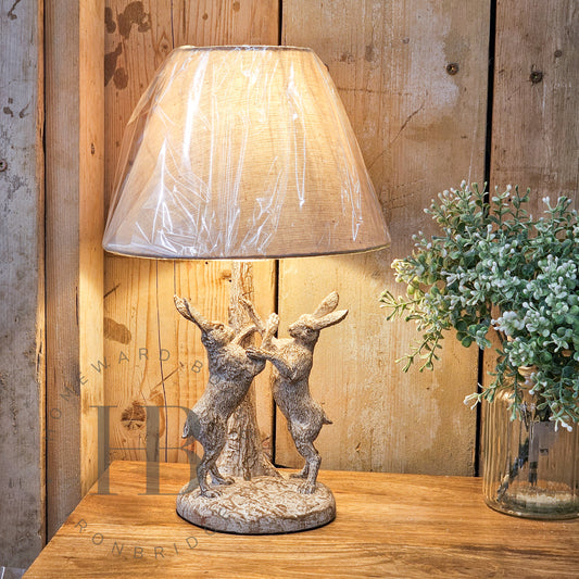 Stonewashed Marching Hares Table Lamp