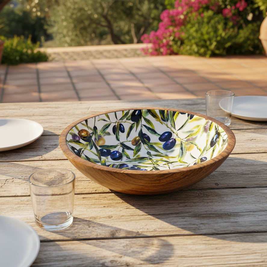 Olive Grove Enameled Bowl - Large