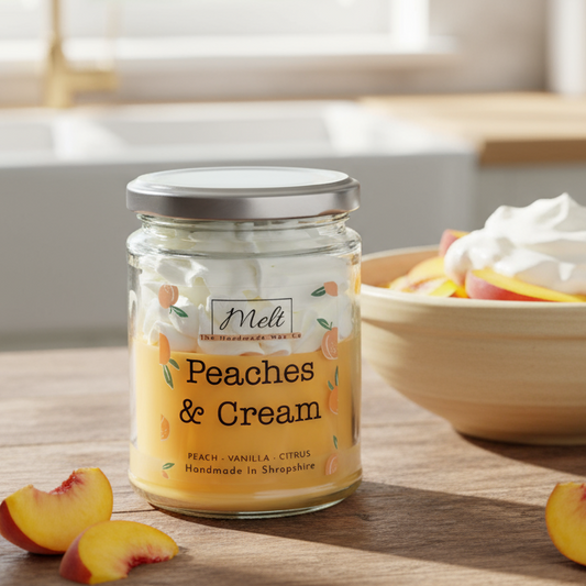 Peaches &  Cream - Jam Jar Candle