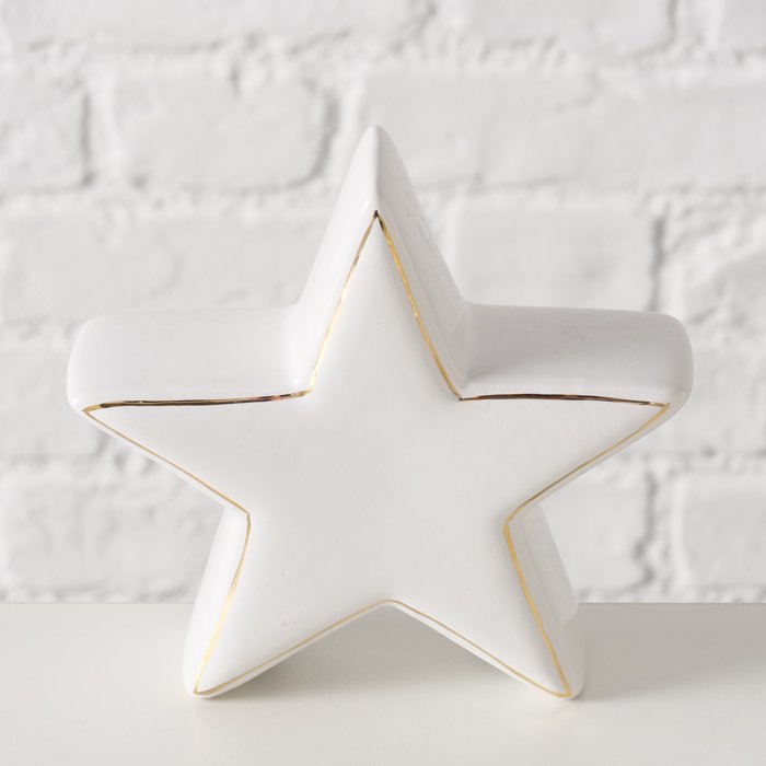 White Ceramic Star Ornament