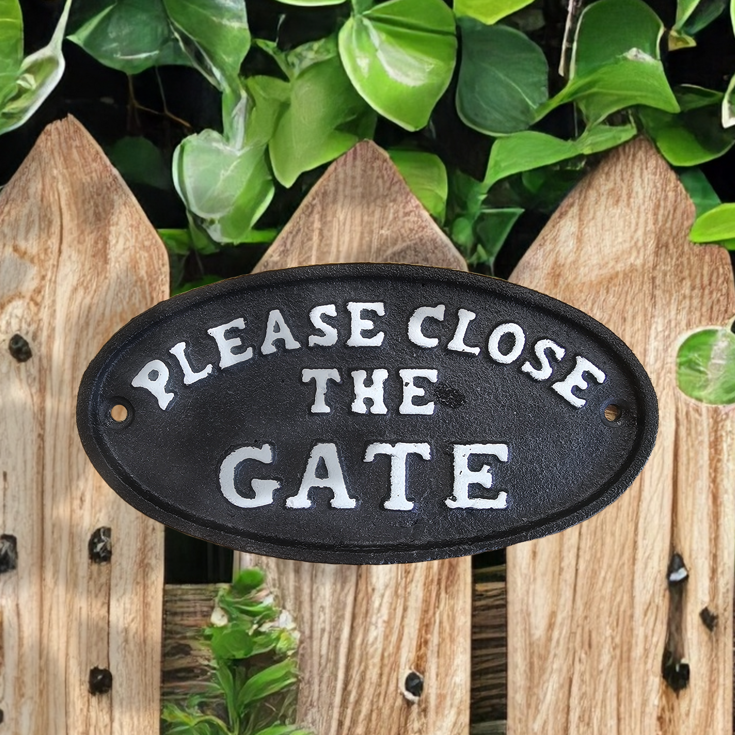 Please Close the Gate - Cast Iron Sign