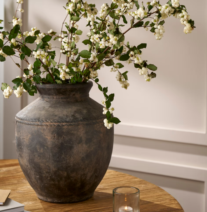 Portesham Heavy Vase Antique Brown - Large