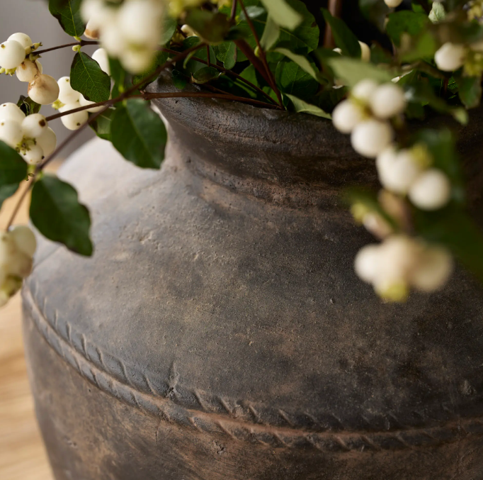 Portesham Heavy Vase Antique Brown - Large