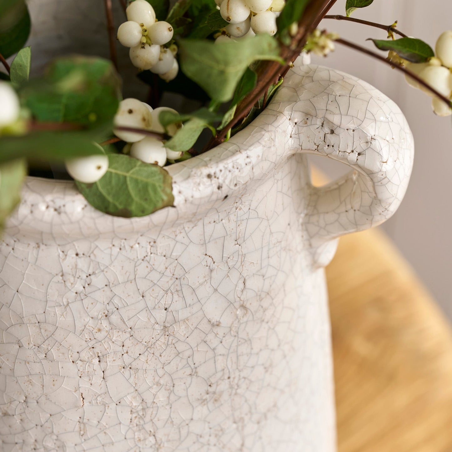Ravello Large Vase Off-White Crackle Glaze