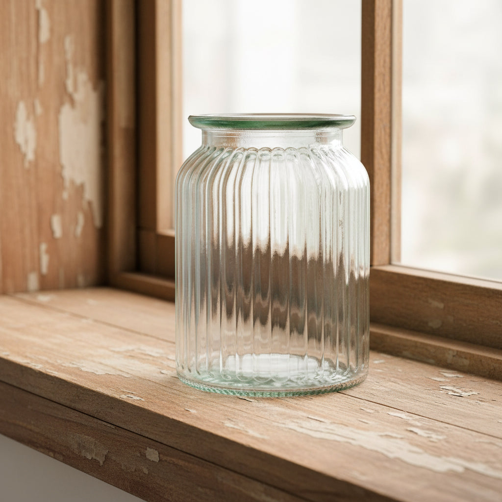 14cm Glass Jar Vase