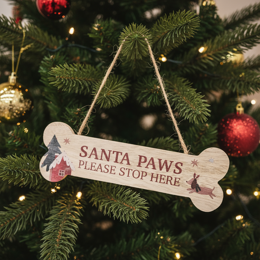 Santa Paws... Wooden Sign