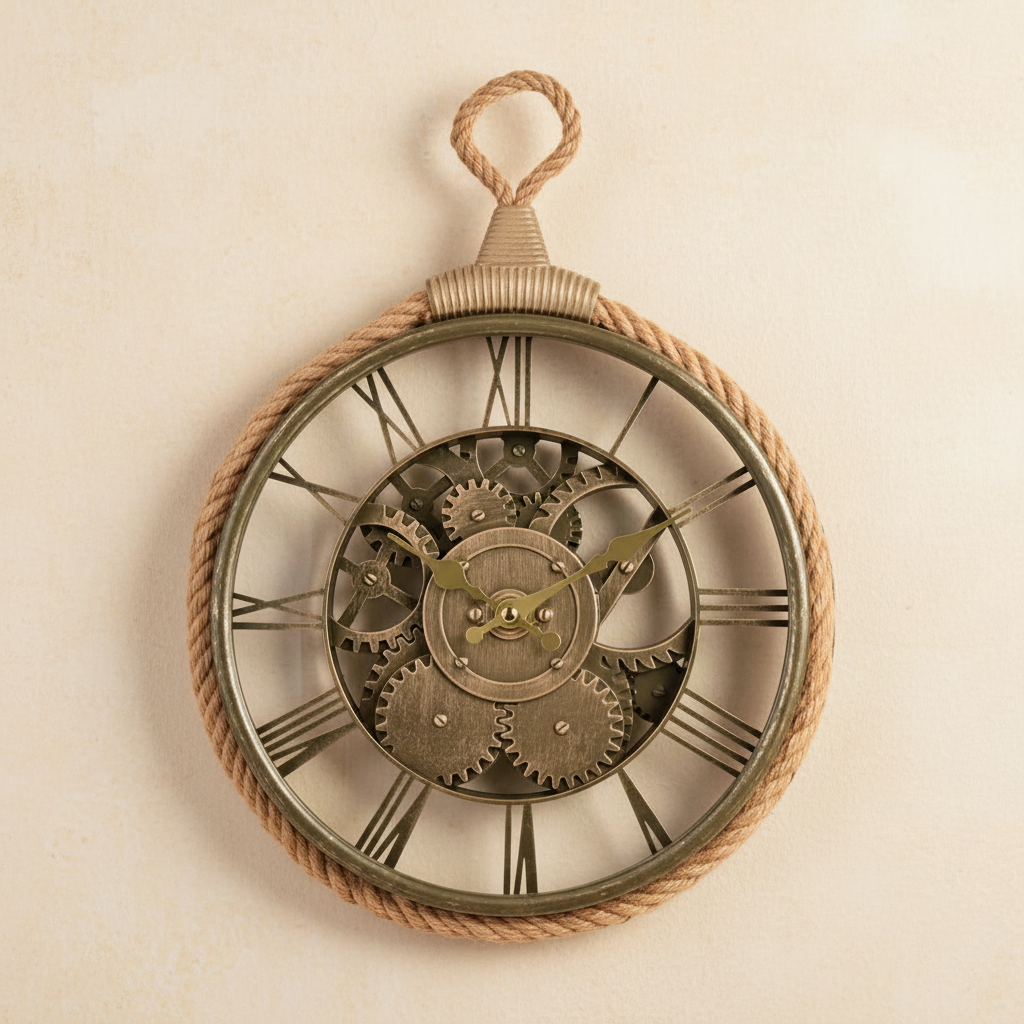 Cogs & Rope Wall Clock - 30cm