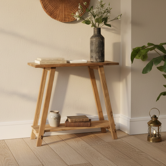 Solid Teak Console Table