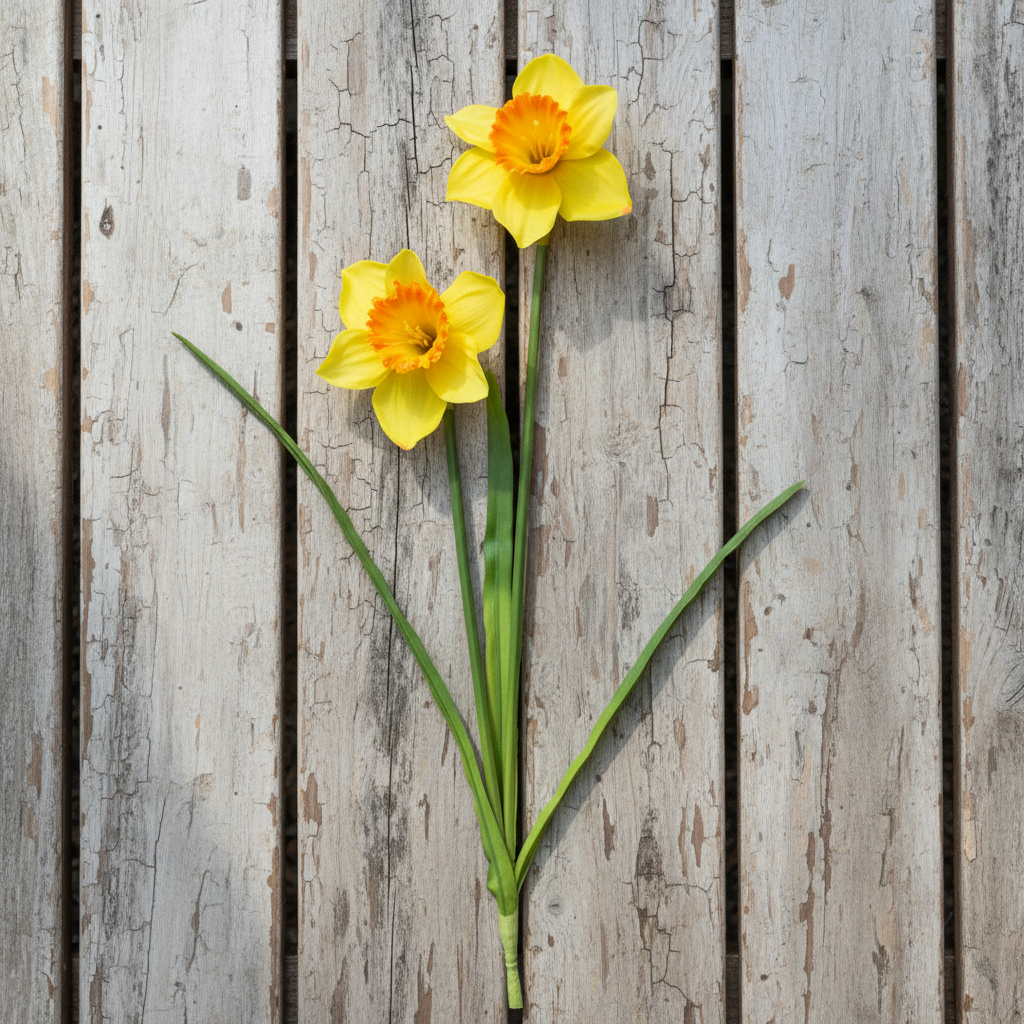 Artificial Spring Daffodil - Two Heads