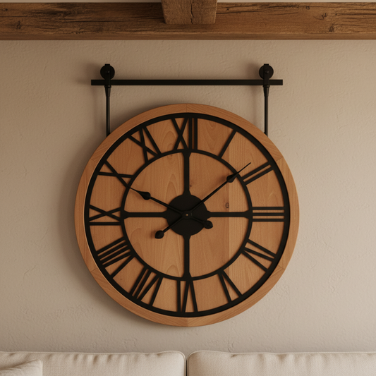 Wooden Wall Clock - 60cm