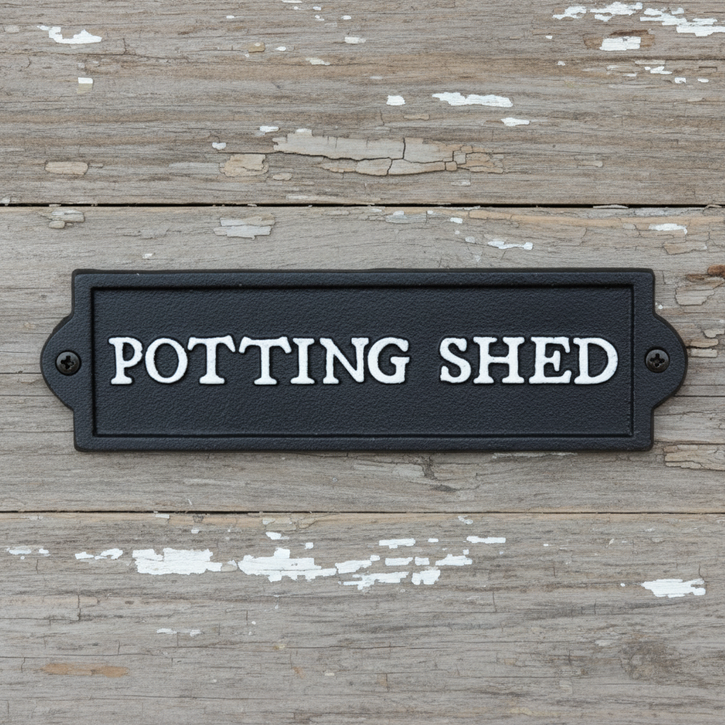 'Potting Shed' Cast Iron Sign