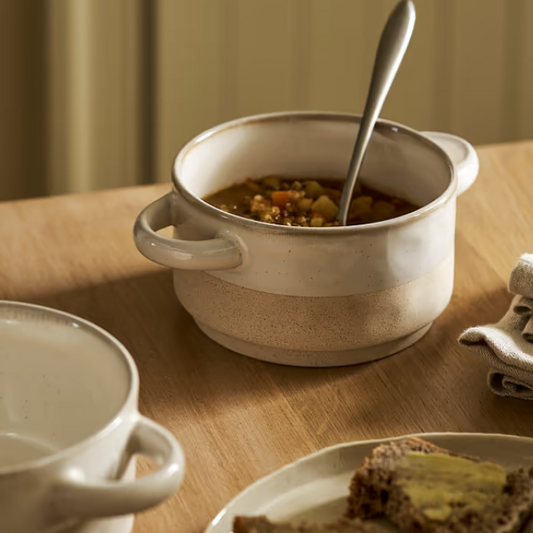 Bladon Half Glazed Soup Bowls - Set of 2