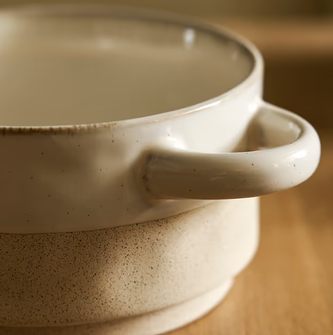 Bladon Half Glazed Soup Bowls - Set of 2