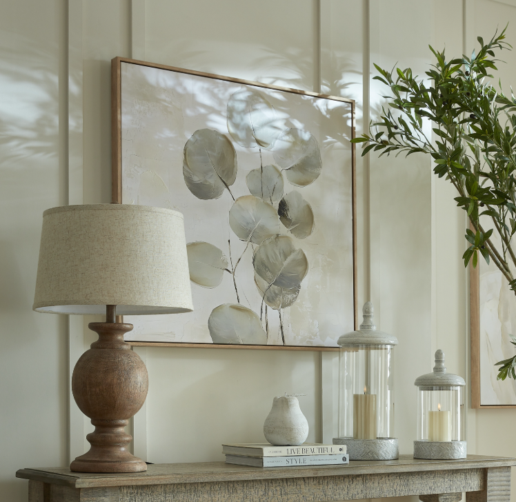 Clarion Table Lamp with Edged Linen Shade