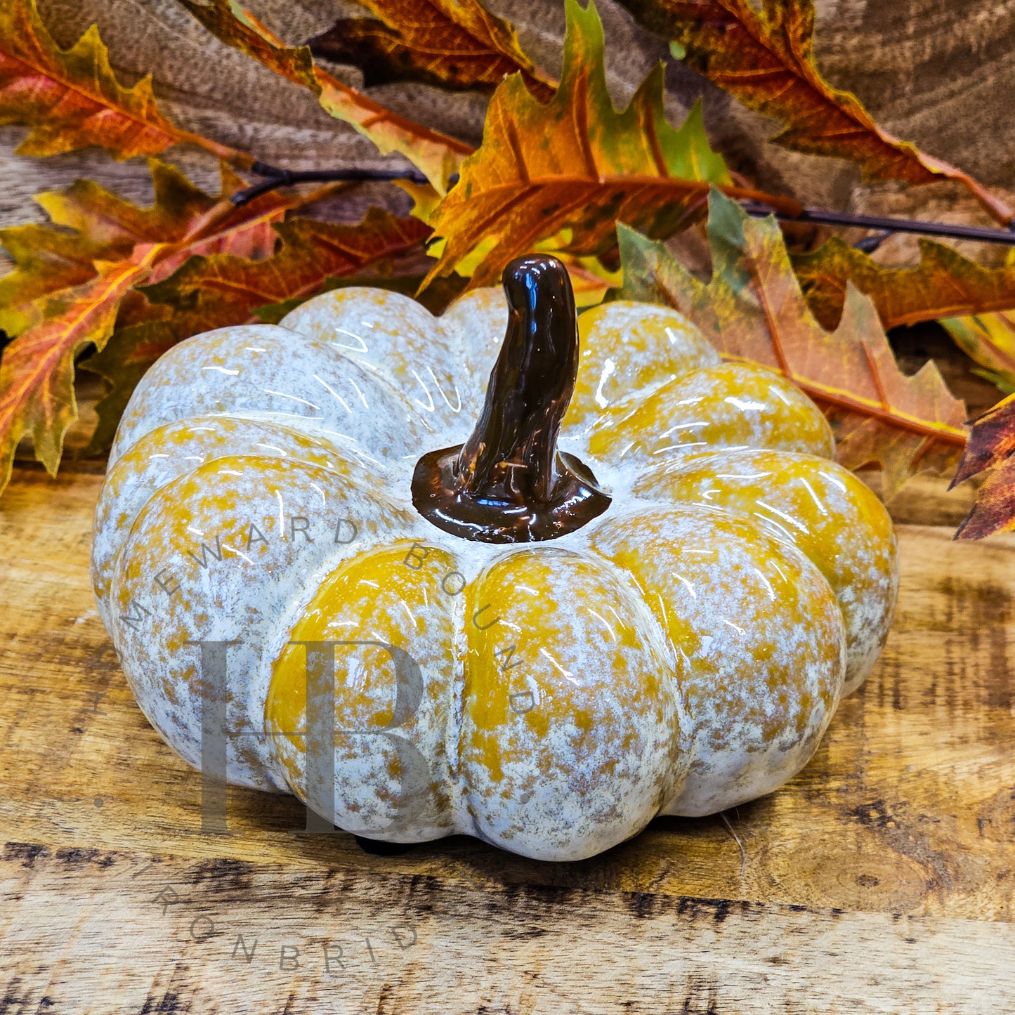 Ceramic Speckle Glazed Squat Pumpkins