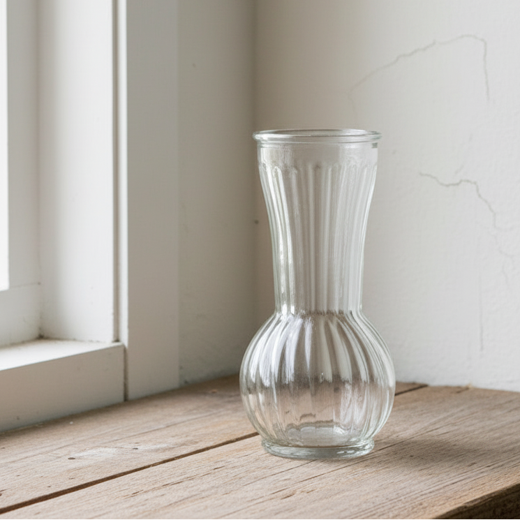 18cm Glass Trumpet Vase