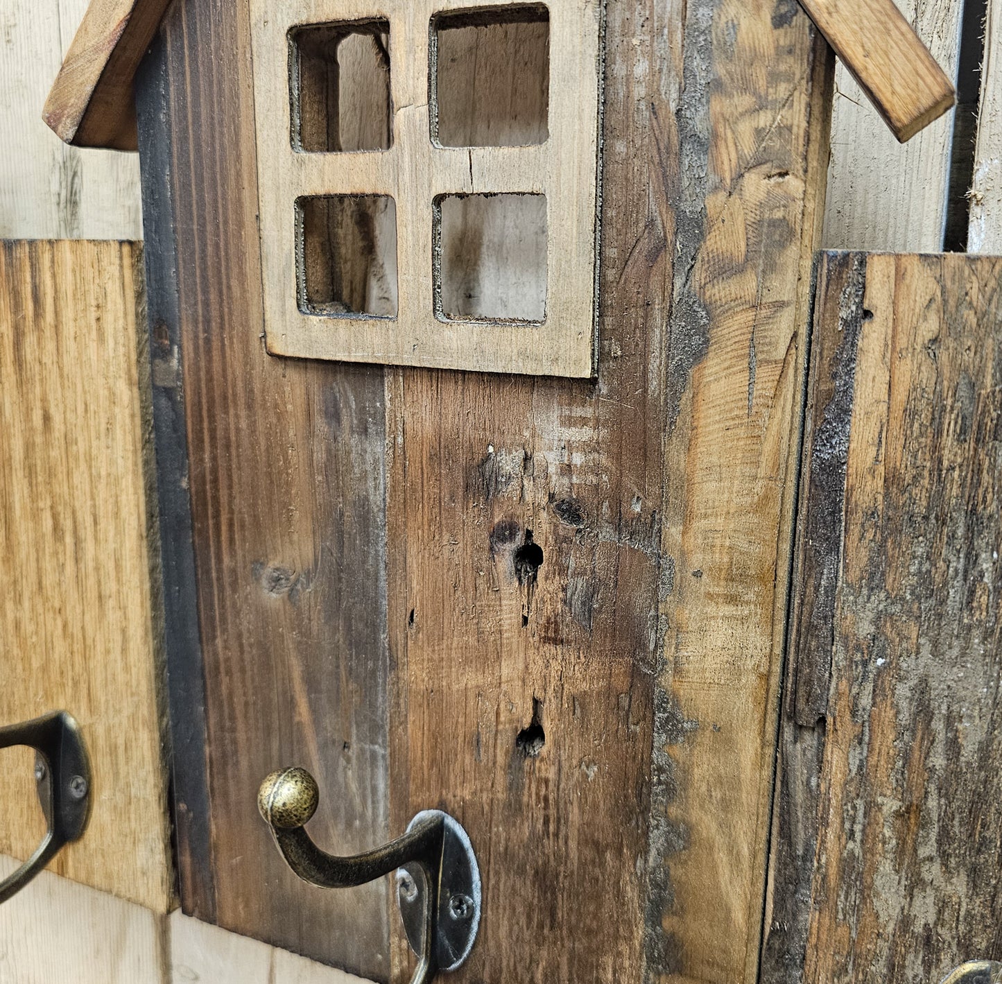 Rustic Wooden Coat Hooks