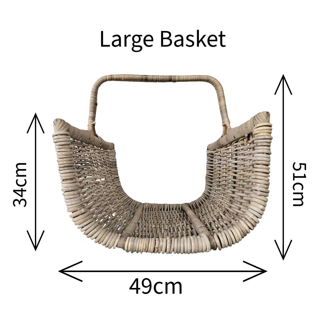 Glenweave Log Basket with Handle - 2 Sizes