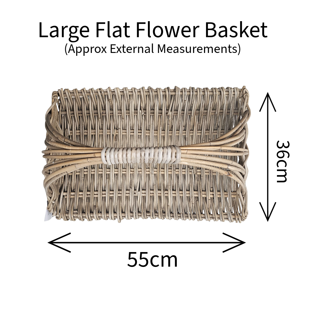 Glenweave Flat Large Flower Basket