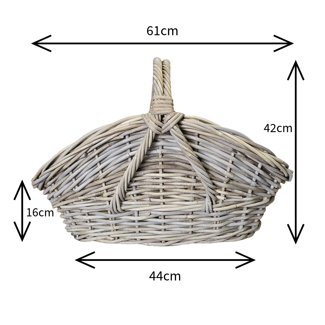 Glenweave Oval Potato Basket with Hoop Handle