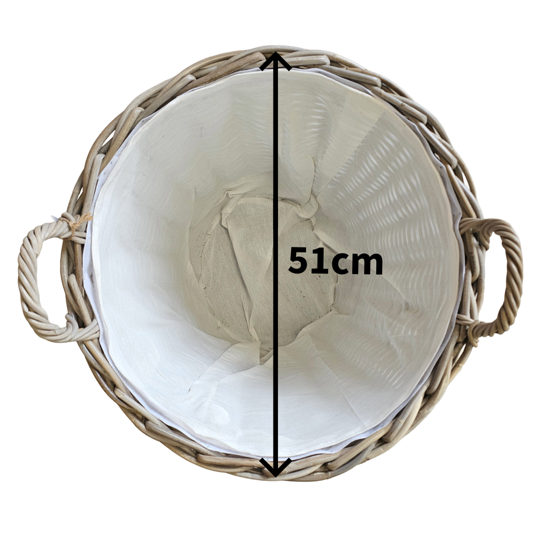 Glenweave Tall Round Basket with Liner