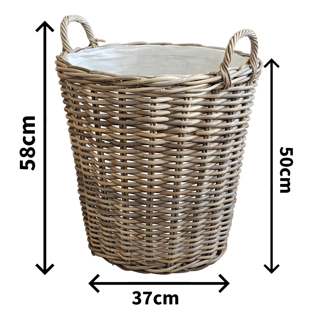 Glenweave Tall Round Basket with Liner