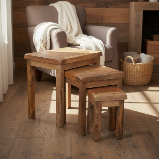 Foxglove Mango Nest of Three Tables