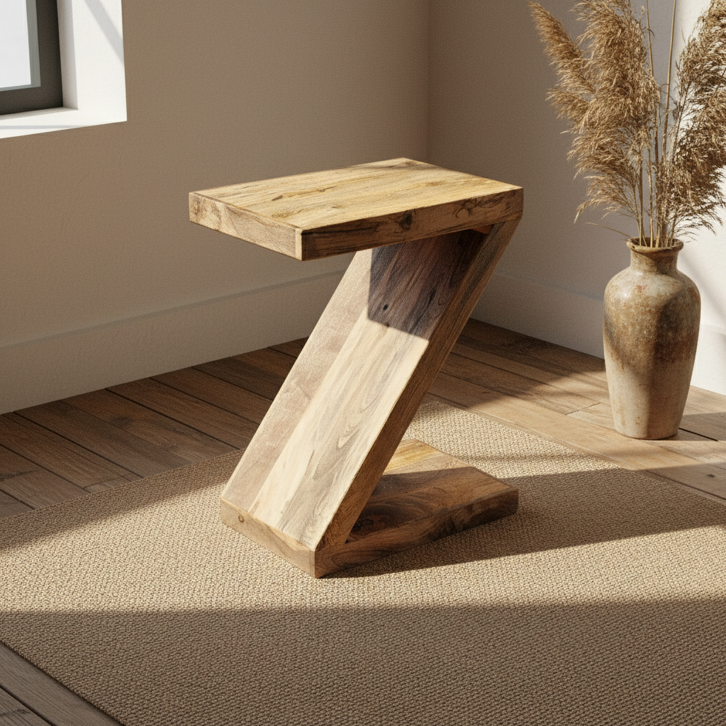 'Z' Cubic Mango Side/Lamp Table