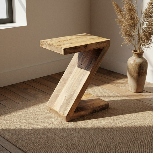 'Z' Cubic Mango Side/Lamp Table