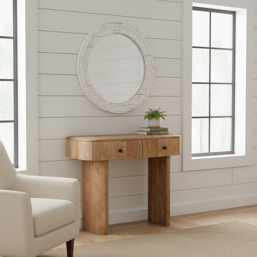 'Crescent' Mango Console Table