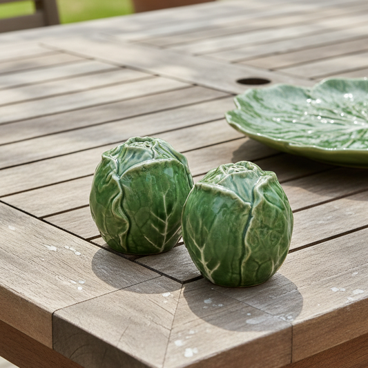 Ceramic Cabbage Salt & Pepper Shakers