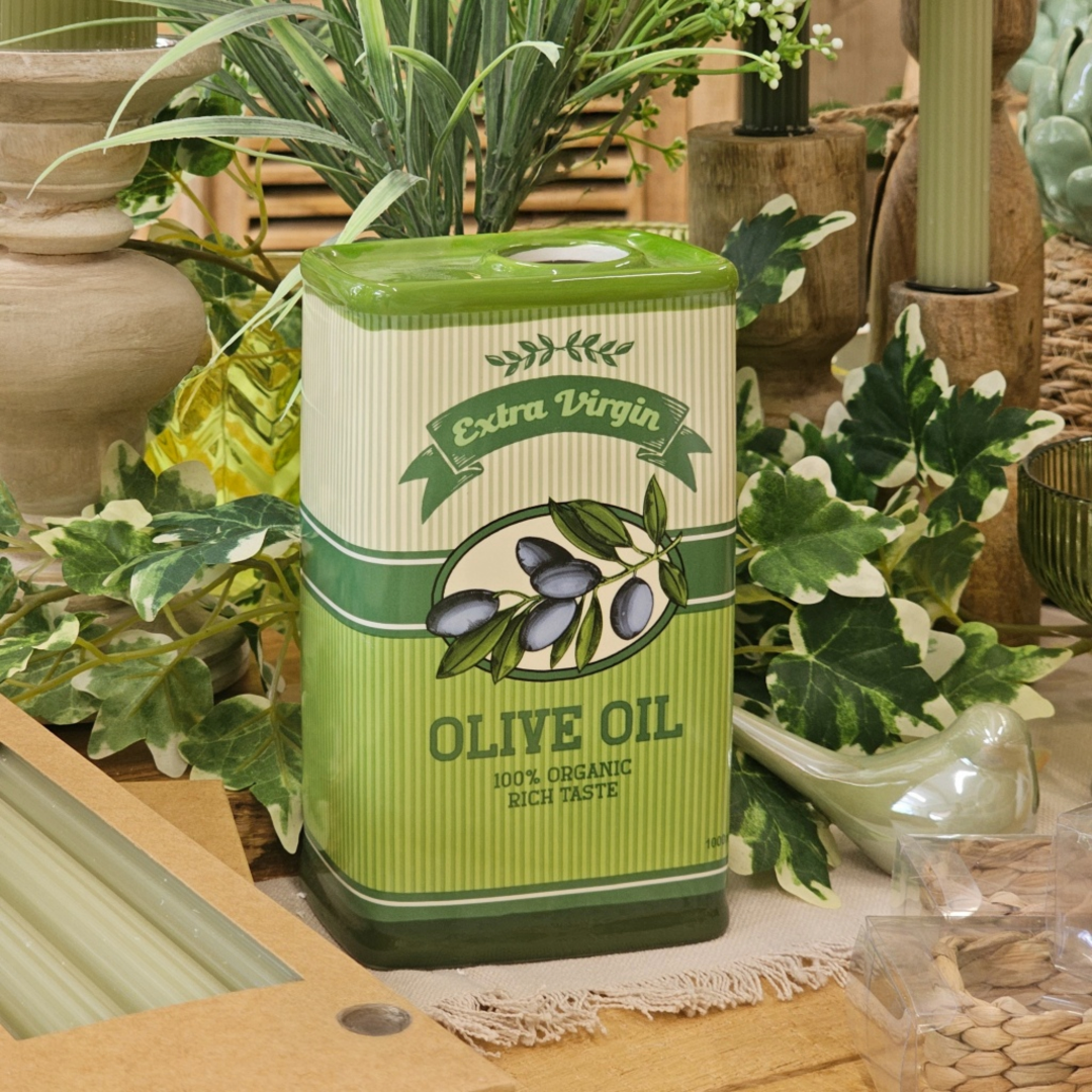 Retro Style Ceramic Olive Oil Vase