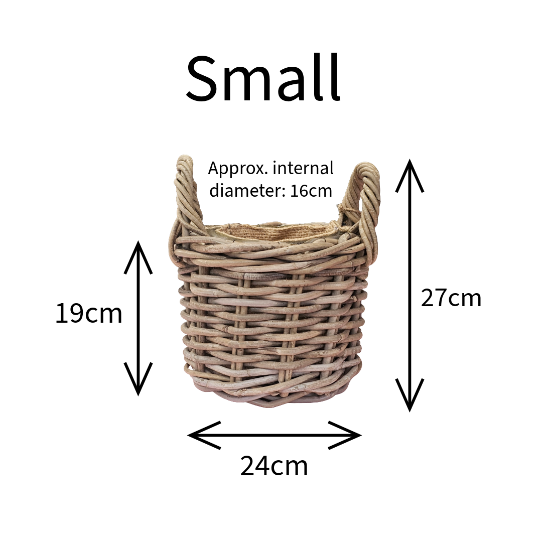 Glenweave Round Baskets - Hessian Liners