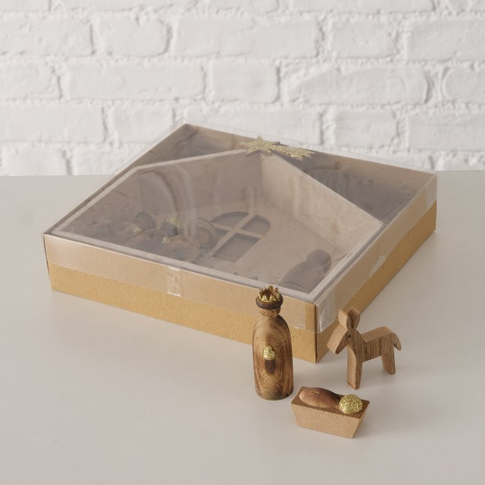 Wooden Nativity Scene