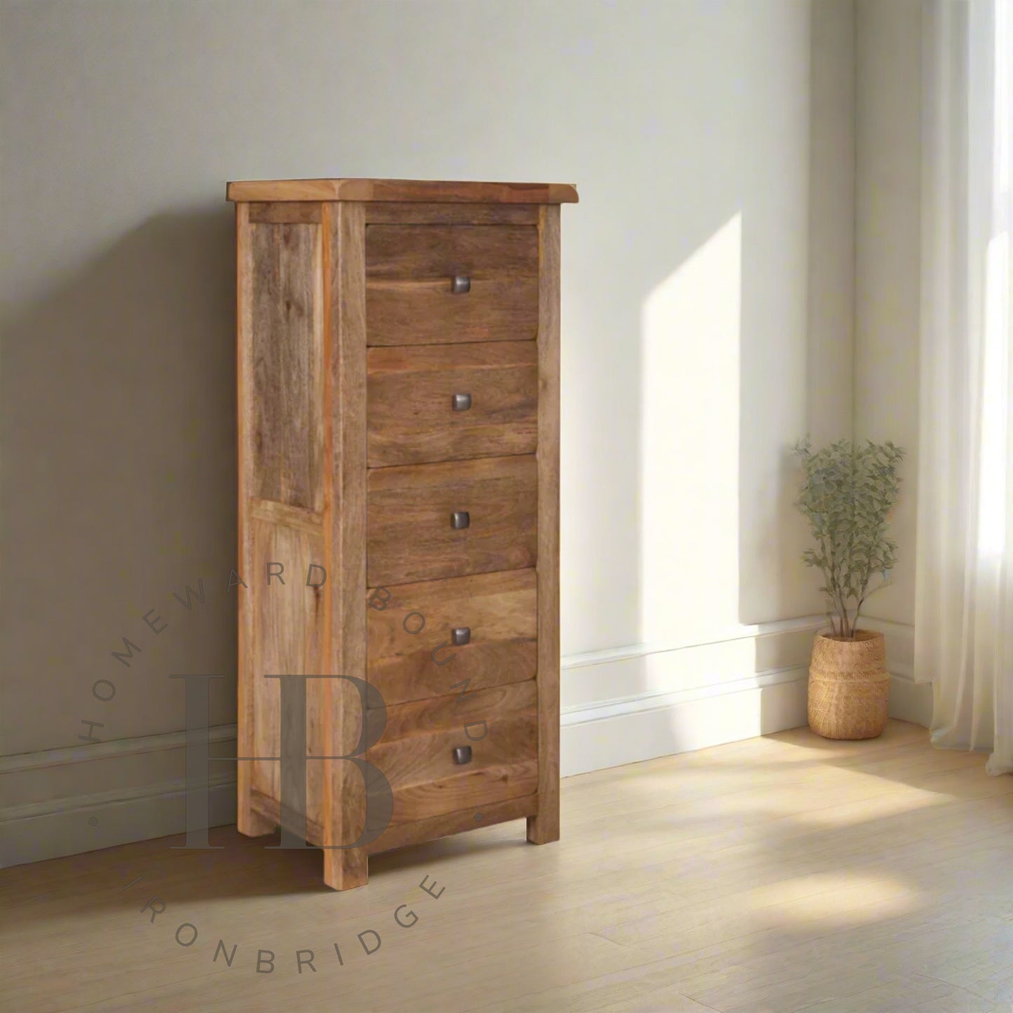 Foxglove Mango 5 Drawer Tall Boy
