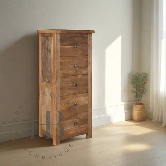 Foxglove Mango 5 Drawer Tall Boy